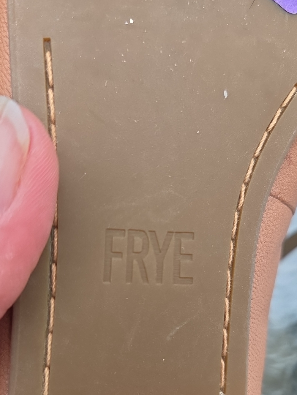 Frye Dana Sweetheart Ballet Flat Cognac Leather Square Toe Slipon Shoes Size 8.5 - Picture 9 of 11